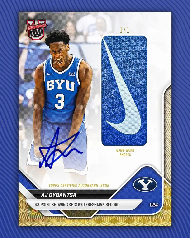 开云体育平台-迪班察破BYU校史得分记录！球衣+篮网碎片入藏亲签球星卡